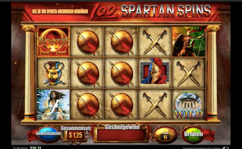 Fortunes of Sparta Slot Spieloberfl&auml;che